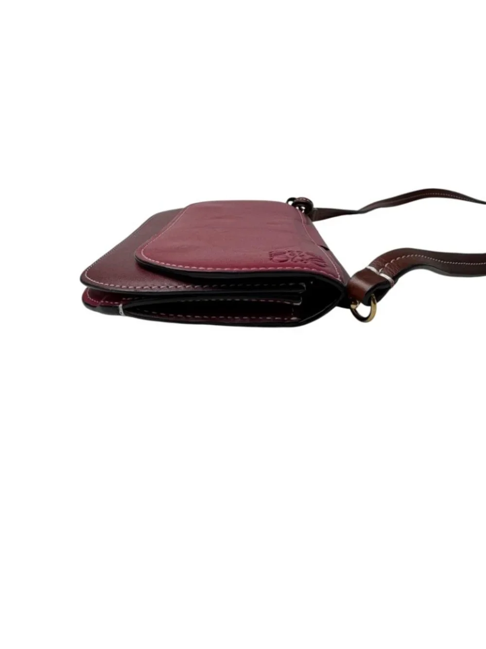 Loewe Gate Pochette Shoulder Bag Wallet Bordeaux Leather